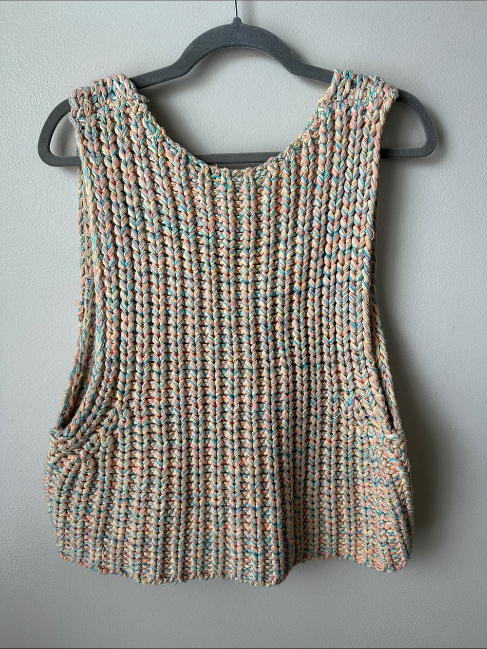 Free People Multicolor Pastel Knit Tank - Sz Small